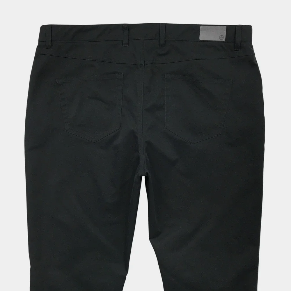 Peter Millar EB66 Performance Five-Pocket Pants Mens 38x32 Black Golf Trousers